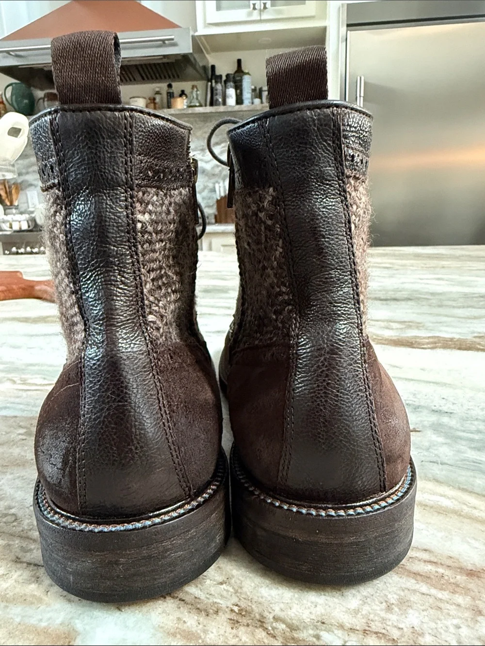 Johnson & Murphy Men’s Sz 10.5 M suede plaid ankle boot